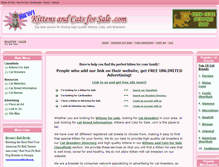 Tablet Screenshot of kittensandcatsforsale.com